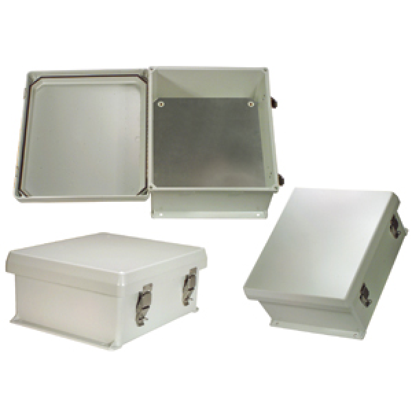 Hana Wireless HW2-N14-KIT FRP NEMA 350x300x175mm Plain Box W/ Mounting Plate