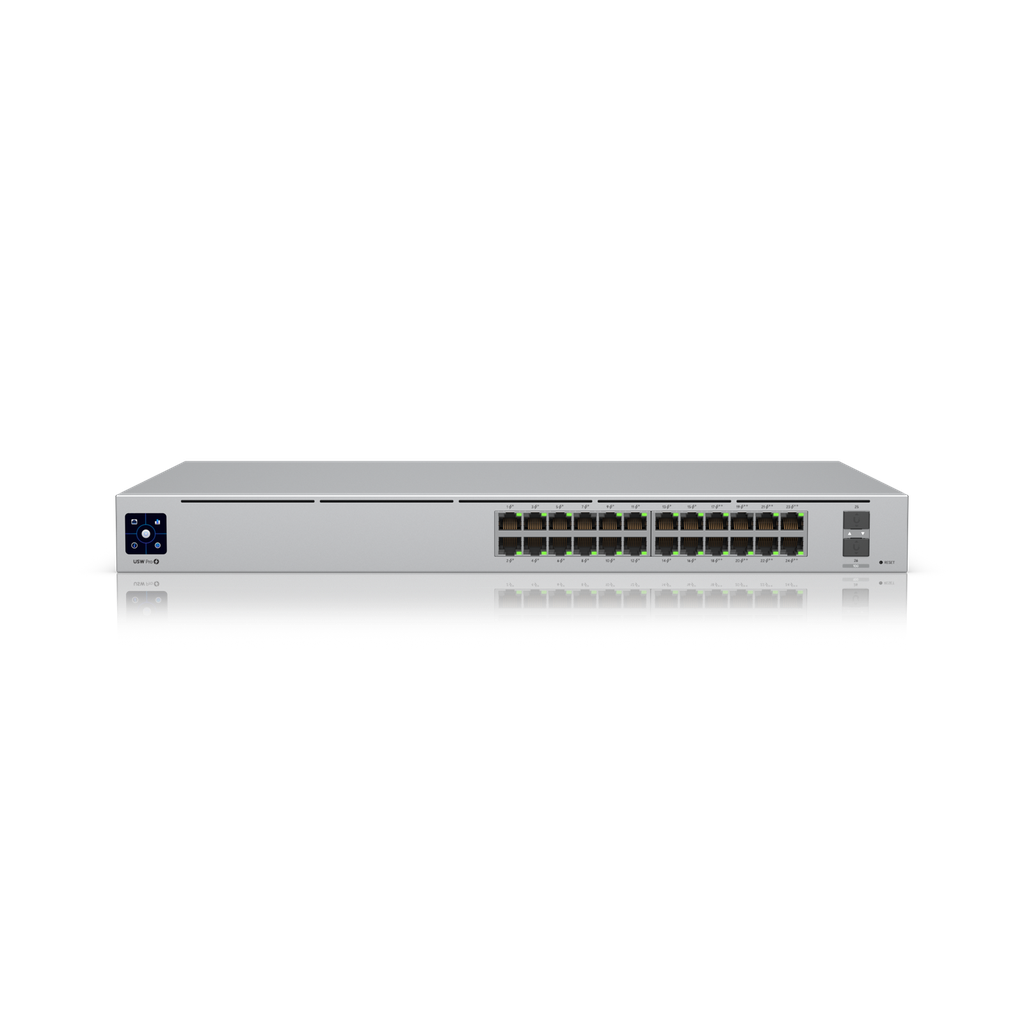 Ubiquiti USW-Pro-24-POE Gen2 UniFi 24 Port Gigabit Switch with 802.3bt PoE, Layer3 Features and SFP+