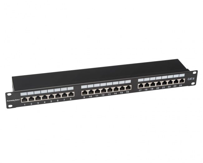 Platinum Tools 675-24C6AS 24 Port Cat6A Shielded Patch Panel