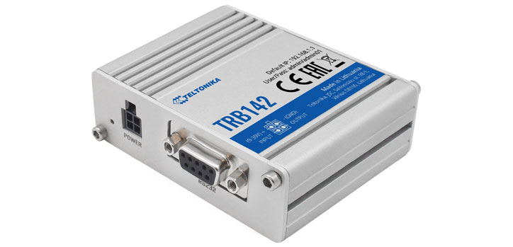 Teltonika TRB142 Industrial RS232 to 4G LTE IoT gateway