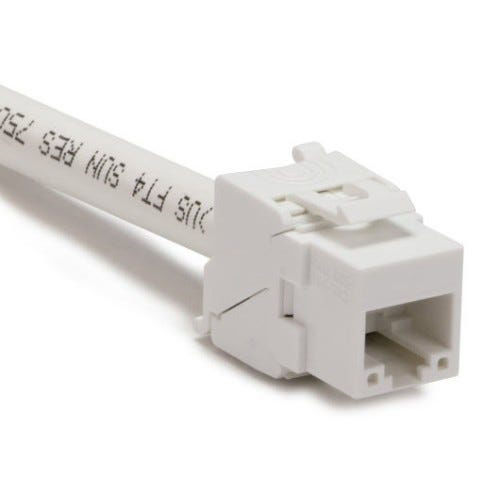 Platinum Tools 752WH-1 Keystone Cat6A UTP White Tool-less