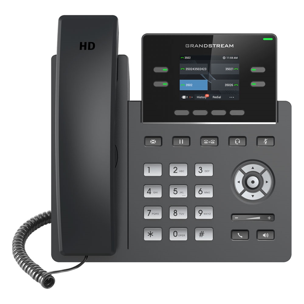 Grandstream GRP2612G 4 Lines, 2 SIP Accounts 2.4" Display GigE POE