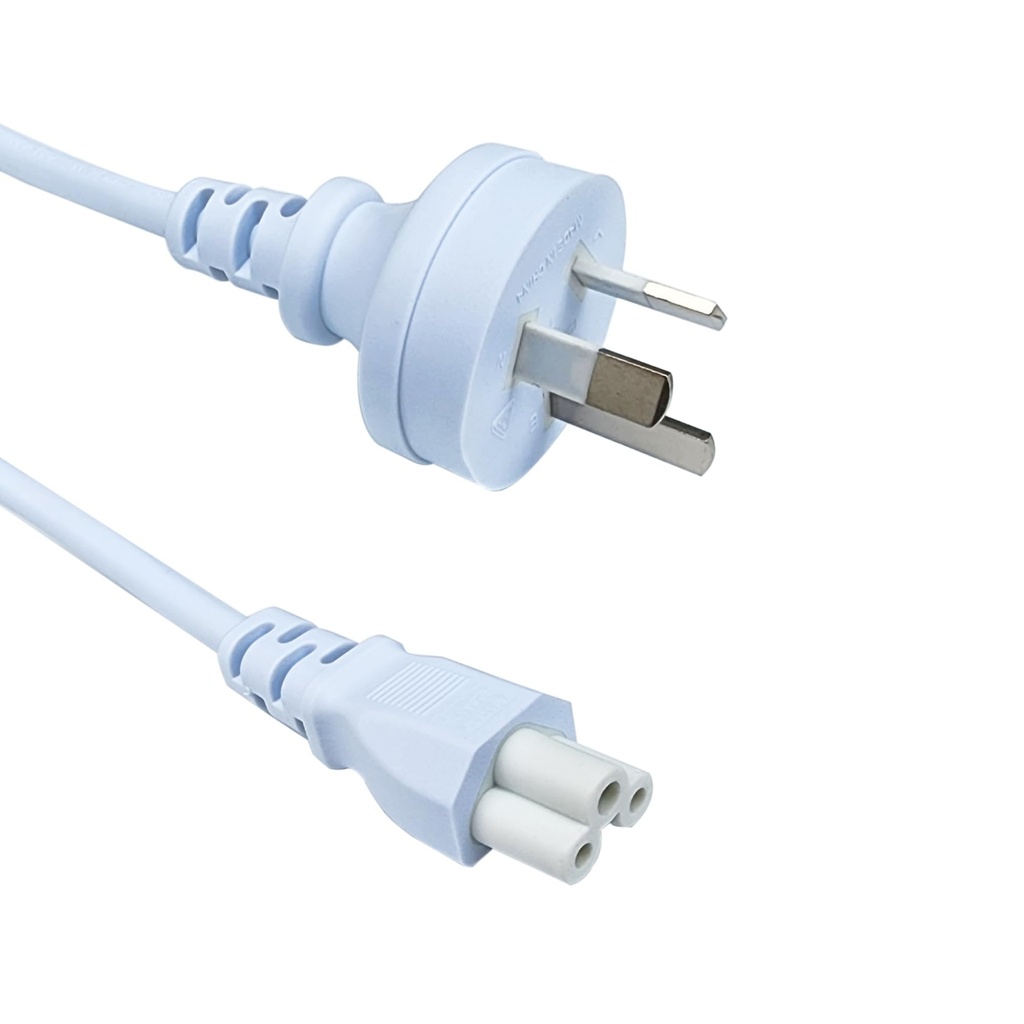 MicroBeam AU-C5-600-W AU 3 Pin Plug to C5 Socket 600mm White Suit Ubiquiti and Some Cambium POE Injectors
