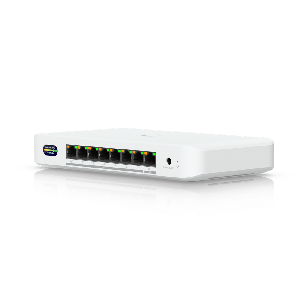 Ubiquiti UDB-Switch Unifi Device Bridge POE Switch (1) 10 GbE port, (7) 2.5 GbE and 6 GHz-Ready WiFi 7