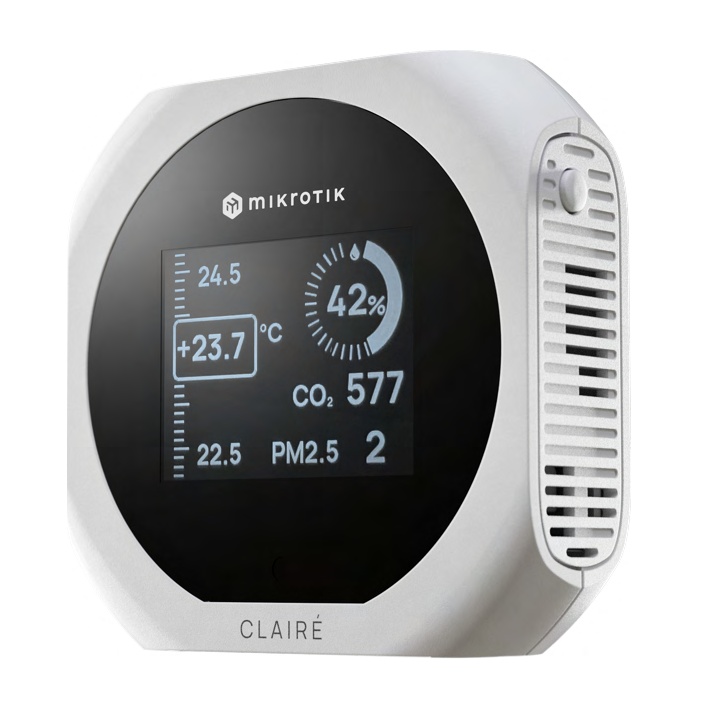 MikroTik CLAIRÉ IAQM-THC2PV-W Indoor Air Quality Monitor - White