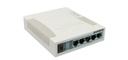 Mikrotik RB260GS 5x Gigabit Ethernet Smart Switch, SFP cage, plastic case, SwOS
