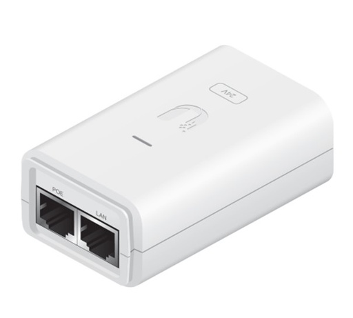 [POE-24-12W-G-WH-AU] Ubiquiti POE-24-12W-G-WH POE Injector, 24VDC, 12W (0.5A), Gigabit, White