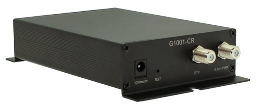 [G1001-CR-AU] Positron G1001-CR-AU G.hn COAX to Gigabit Ethernet  Bridge with 1 GE Port, and 1 Coax  Output (F-Type Connector) for  Set-top Box (STB). AC Wall  Adapter included. Reverse Power  Feed Support. Acts as power  supply for GAM-4-CRX.