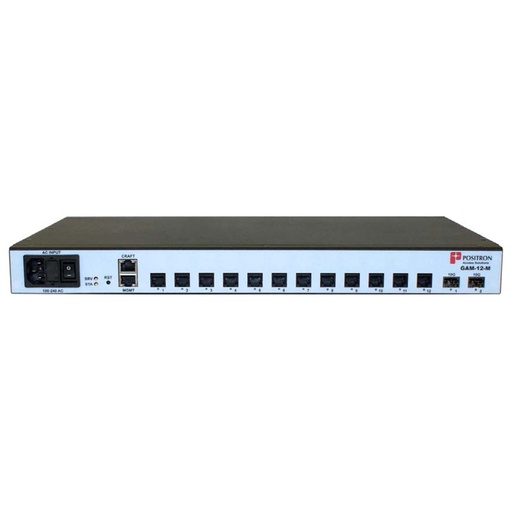 [GAM-12-M-AU] Positron GAM-12-M-AU G.hn Access Multiplexer (GAM) with 12 dual-pair (MIMO) copper ports and 2 x 10 Gbps SFP+ ports