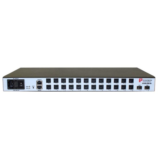 [GAM-24-M-AU] Positron GAM-24-M-AU G.hn Access Multiplexer (GAM) with 24 dual-pair (MIMO) copper ports and 2 x 10 Gbps SFP+ ports