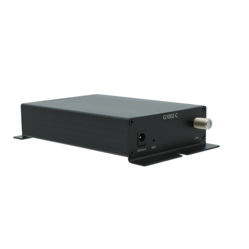 [G1002-C+-AU] Positron G1002-C+-AU G.hn COAX to Gigabit Ethernet  Bridge with 2 GE Ports, and 1 Coax Output (F-Type Connector)  for Set-top Box (STB). Supports Trunk Mode (4,000+ VLANs). ACDC 48v Wall adapter included. POE/POE+ (802.3af = 15.4W/802.3at = 30W) capable