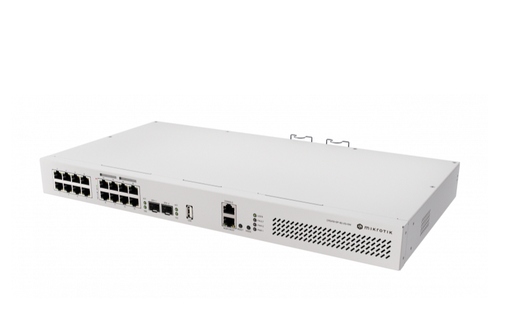 [CRS418-8P-8G-2S+RM] MikroTik CRS418-8P-8G-2S+RM 16-Port Gigabit PoE+ Layer 3 Switch with 2× 10G SFP+ USB 3.0 Quad-Core CPU