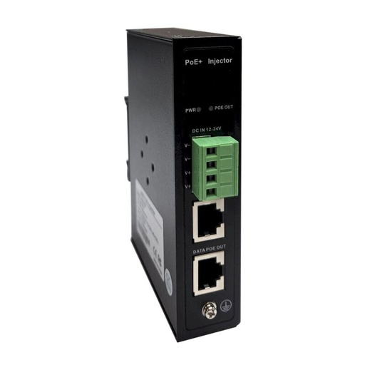 [TP-DC-12BT60-10G] Tycon Power Systems TP-DC-12BT60-10G DC PoE Injector, 10-30VDC IN, 54V 60W 10G 802.3bt PoE OUT, Din/Wall Mount