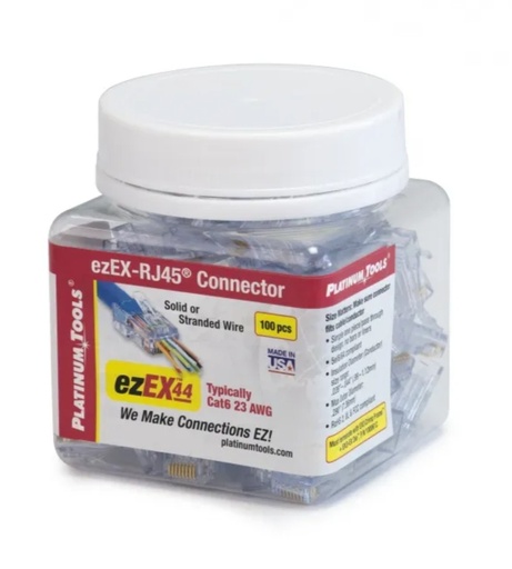 [202044J] Platinum Tools 202044J ezEX44 Cat6 100/Jar