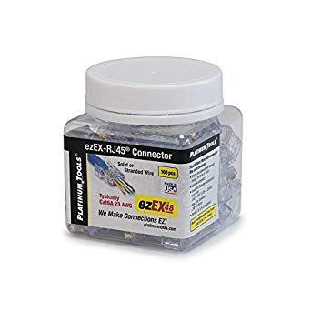 [202048J] Platinum Tools 202048J ezEX-RJ45 ezEX48 Cat6A Connector 100/Jar