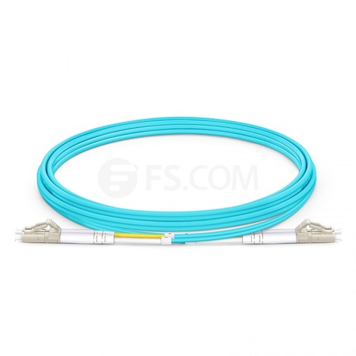 [FL.OM3LCLC1M] MicroBeam FL.OM3LCLC1M 1m LC-LC OM3 Multimode Fiber Optic Cable: Aqua