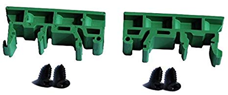 [DIN-ClipKit-Uni] Tycon Power DIN-ClipKit-Uni Green 2x DIN Rail Clip Kit (with Screws)