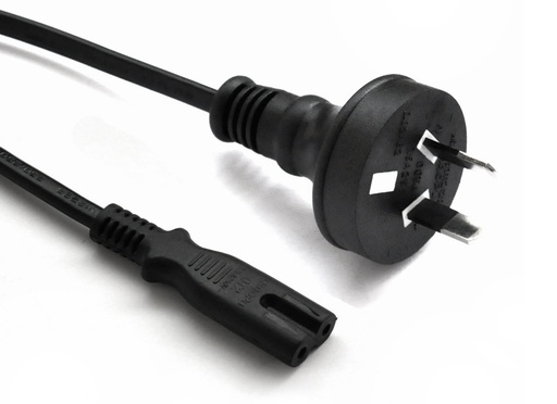 [AU-C7-1800-B] MicroBeam AU-C7-1800-B AU 2 Pin Plug to C7 Socket 1800mm Black