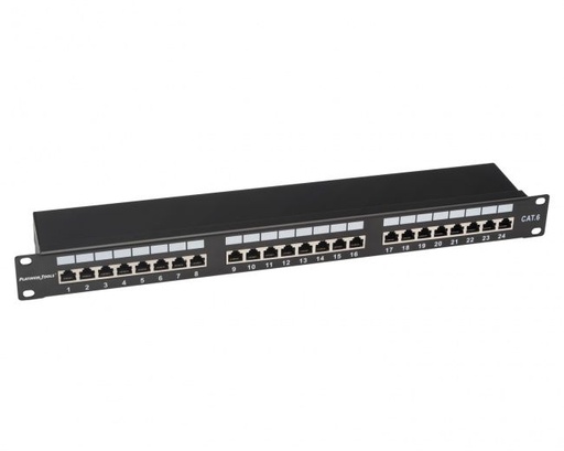 [675-24C6AS] Platinum Tools 675-24C6AS 24 Port Cat6A Shielded Patch Panel